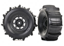Traxxas 8475 Tires and wheels, assembled, glued ( Desert Racer® wheels, paddle tires, foam inserts) (2)