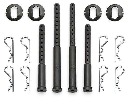 Associated 8522 *DISC* Front/Rear Body Post Set