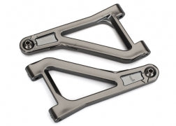 Traxxas 8531X Suspension arms, upper (left & right) (satin black chrome-plated) (assembled with hollow balls)