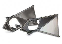 Traxxas 8534X Mounts, suspension arm, upper (front) (left & right) (satin black chrome-plated)