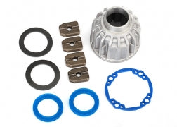 Traxxas 8581X Carrier, differential, aluminum (front or center)/ x-ring gaskets (2), ring gear gasket/ 14.5x20 TW (2)