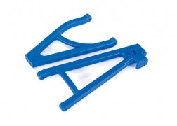 Traxxas 8634X  Suspension arms, blue, rear (left), heavy duty, adjustable wheelbase (upper (1)/ lower (1))