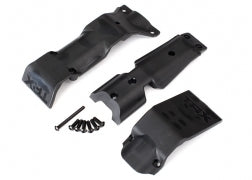 Traxxas 8637 Skid plate set, front/ skid plate, rear/ 3x10 BCS (6)/ 3x30 BCS (1) (fits #8629 & 8630 bulkheads)