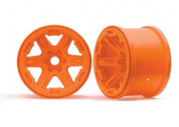 Traxxas 8671A Wheels, 3.8' (orange) (2) (17mm splined)