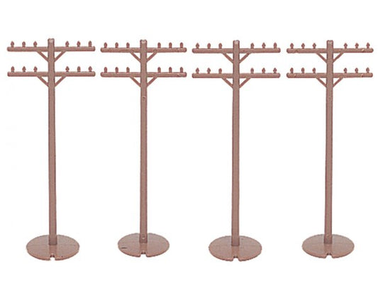 Bachmann 42102 HO Telephone Poles (12)