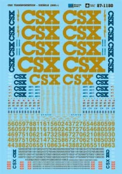 Microscale 871180 HO CSX Transportation - CSX -- Diesels w/Dark Yellow CSX 2002+