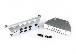 Traxxas 8835 Skid plates, Mercedes-Benz® G 63®, front & rear (satin-plated finish)/ 3x10 CCS (4)/ 3x10 BCS (4)