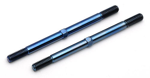 Associated 89313 *DISC* Titanium Rear Camber Turnbuckles, 76 mm (3.0 in), blue