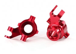 Traxxas 8937R Steering blocks, 6061-T6 aluminum ( red-anodized), left & right