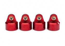 Traxxas 8964R Shock caps, aluminum ( red-anodized), GT-Maxx shocks (4)