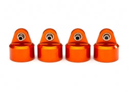 Traxxas 8964T Shock caps, aluminum ( orange-anodized), GT-Maxx shocks (4)