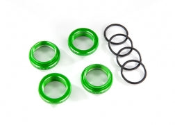 Traxxas 8968G Spring retainer ( adjuster), green- anodized aluminum, GT-Maxx® shocks (4) (assembled with o-ring)
