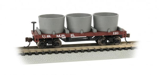 Bachmann 15554 N Old Time Water Gondola Tank, US Military Militia Railroad