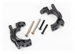 Traxxas 9032 Caster blocks (c-hubs), extreme heavy duty, black (left & right)/ 3x32mm hinge pins (2)/ 3x20mm BCS (2) (for use with #9080 upgrade kit)