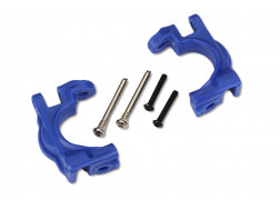 Traxxas 9032X Caster blocks (c-hubs), extreme heavy duty, blue (left & right)/ 3x32mm hinge pins (2)/ 3x20mm BCS (2) (for use with #9080 upgrade kit)