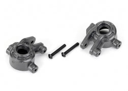 Traxxas 9037-GRAY Steering blocks, extreme heavy duty, gray (left & right)/ 3x20mm BCS (2) (for use with #9080 upgrade kit)
