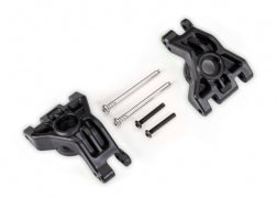 Traxxas 9050 Carriers, stub axle, rear, extreme heavy duty, black (left & right)/ 3x41mm hinge pins (2)/ 3x20mm BCS (2) (for use with #9080 upgrade kit)