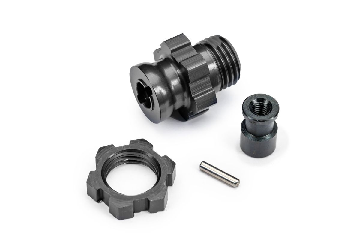 Traxxas 9087-GRAY 17 mm Gray Aluminum Splined Wheel Hub & Nut