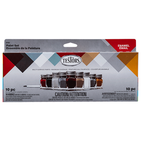 Testors 9120 Enamel 9-bottle Auto Detail Paint Set