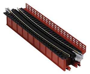 KATO 20470 Curved-Deck Girder Bridge with Code 80 Track - Assembled - Unitrack -- 19" 481mm Radius, 15 Degrees N Scale