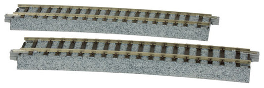 KATO 2290 Curved Track - 2 Pieces -- Right 867mm (34-1/8") 10-Degree HO Scale