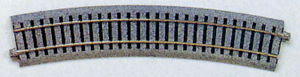 KATO 2210 Curved Track 22.5-Degree Radius pkg(4) - Unitrack -- 21-5/8" 550mm HO Scale