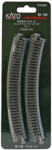 KATO 20130 Curved Roadbed Track Section - Unitrack -- 30-Degree, 13-3/4" 348mm Radius N Scale