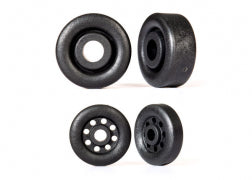 Traxxas 9461 Black Wheelie Bar Wheels 26 mm (2) & 18 mm (2)