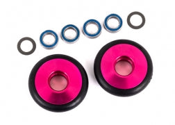 Traxxas 9461P Pink Aluminum Wheelie Bar Wheels & Bearings