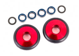 Traxxas 9461R Red Aluminum Wheelie Bar Wheels & Bearings