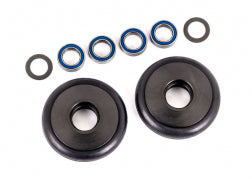 Traxxas 9461T Gray Aluminum Wheelie Bar Wheels & Bearings