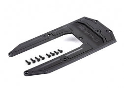 Traxxas 9623 Skidplate, chassis, black (fits Sledge®)