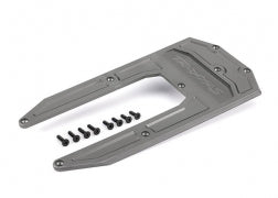 Traxxas 9623P Skidplate, chassis, gray (fits Sledge®)