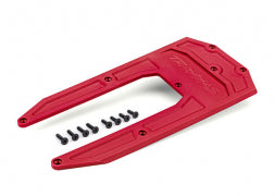 Traxxas 9623R Skidplate, chassis, red (fits Sledge®)