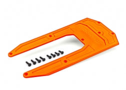 Traxxas 9623T Skidplate, chassis, orange (fits Sledge®)