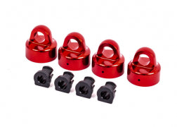 Traxxas 9664R Shock caps, aluminum (red-anodized), GT-Maxx® shocks (4)/ spacers (4) (for Sledge®)
