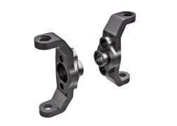 Traxxas 9733-GRAY Caster blocks, 6061-T6 aluminum (dark titanium-anodized) (left & right)