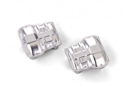 Traxxas 9738-SATIN Axle cover, front or rear (satin chrome)