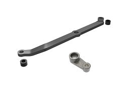 Traxxas 9748-GRAY Steering link, 6061-T6 aluminum (dark titanium-anodized)/ servo horn, metal