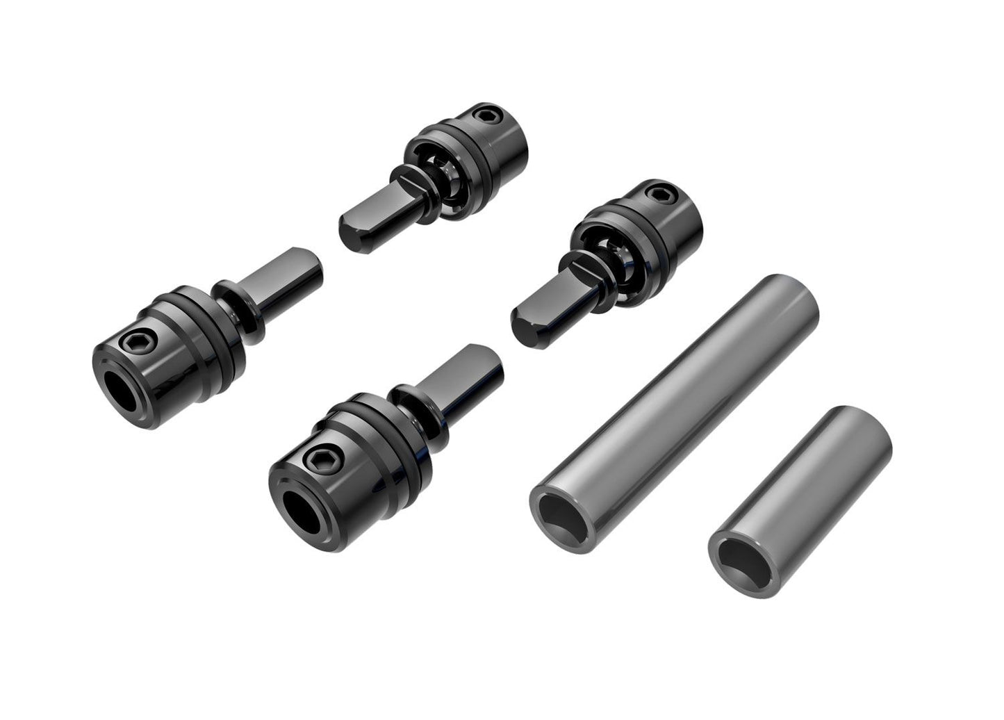 Traxxas 9751-GRAY Driveshafts, center, aluminum (dark titanium-anodized)