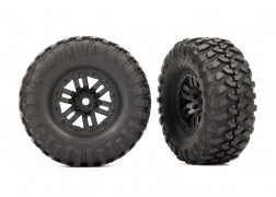 Traxxas 9773 Tires & wheels, assembled ( black 1.0' wheels, Canyon Trail 2.2x1.0' tires)