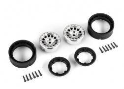 Traxxas 9781-SATIN Wheels, 1.0", Method Race WheelsÂ® 105 Beadlock (satin chrome) (2)