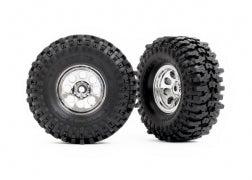 Traxxas 9873 T&W Chrome Wheel 2.4 MT Tire
