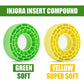 Injora DGT-1064GN Silicone Rubber Inserts For 62-64mmx24mm 1.0" Tires Green-Soft