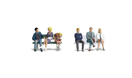 Woodland Scenics A2134 Bus Stop People - N Scale