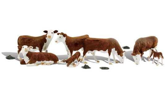 Woodland Scenics A2144 2144 Hereford Cows - N Scale