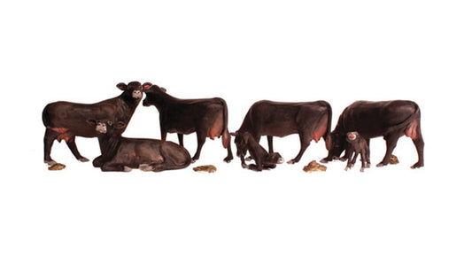 Woodland Scenics A2217 2217 Black Angus Cows - N Scale