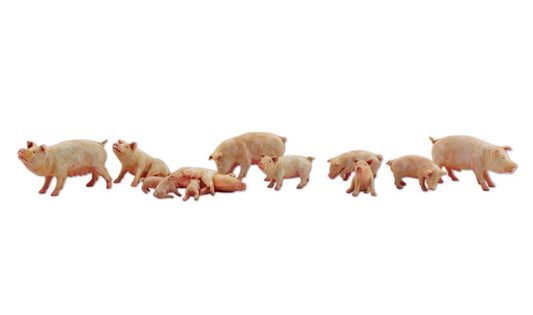 Woodland Scenics A2218 2218 Yorkshire Pigs - N Scale