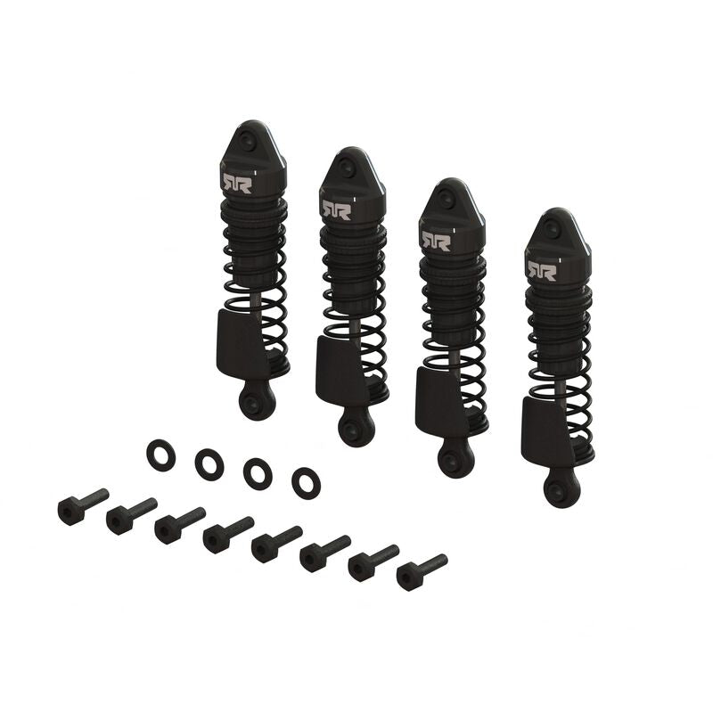 ARRMA 1567 Aluminum Shock Set, 58mm Length, 1000 cSt Oil (Black) (4pcs) - GROM