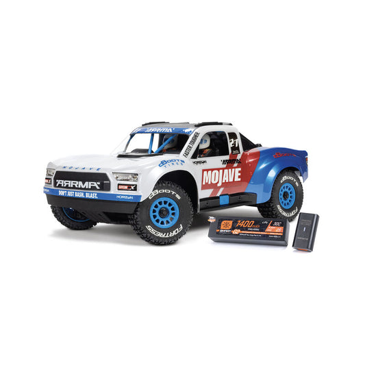 ARRMA 2304ST2 MOJAVE GROM 223S BLX Brushless 4X4 Small Scale Desert Truck RTR with Battery & Charger, White